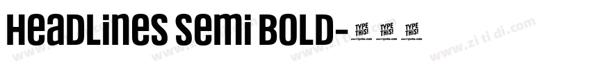 Headlines Semi Bold字体转换